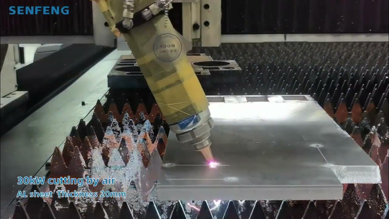 30kW | Cutting by Air--AL Sheet Thickness 20mm