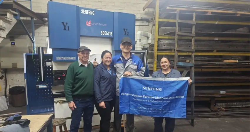 ブラジルにおけるSENFENG BDE5016プレスブレーキの設置