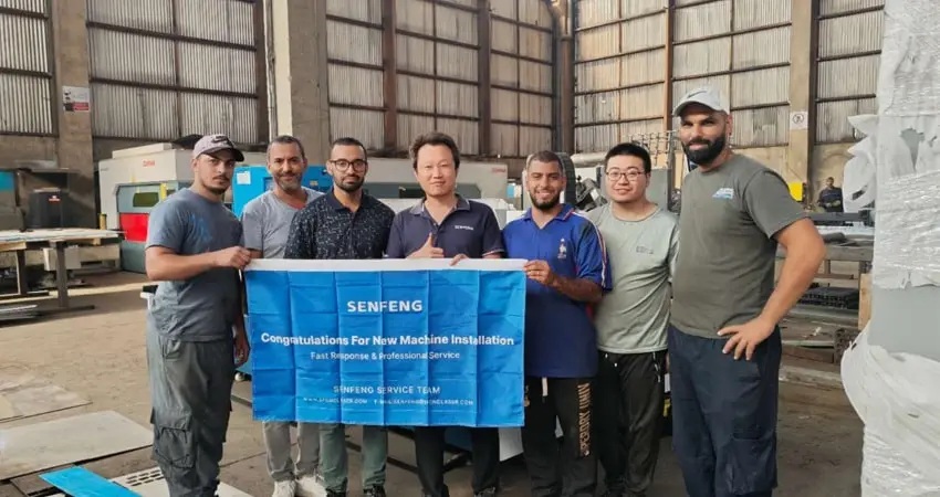 モロッコにおけるSENFENG SF3015Nの設置とトレーニング