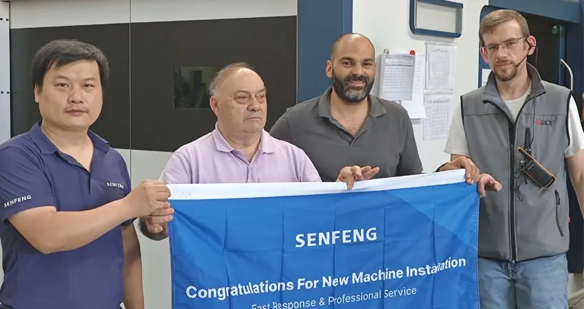 ポルトガルにおけるSF3015HM 6kWレーザー切断機のオンサイトサービス